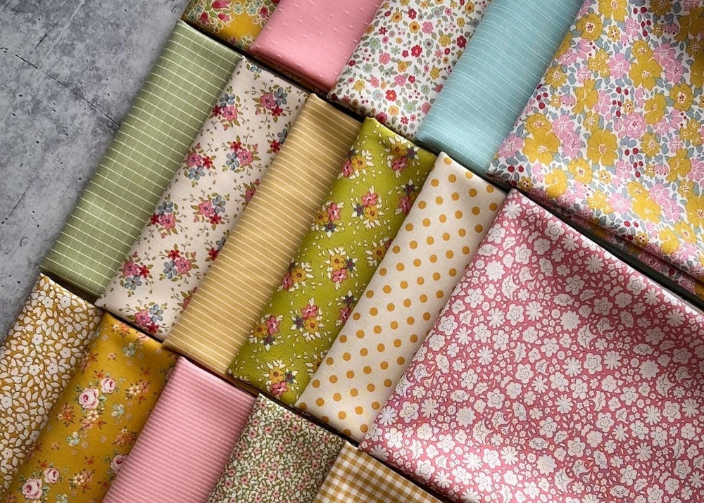 Harper Yellow 130122 | Creating Memories Spring by Tone Finnanger | Tilda Fabrics | Continuous Yardage | Fat Quarter