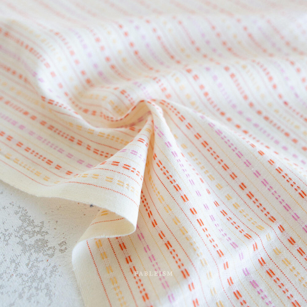 Flick Stitch in Wild GLDHR-07-WILD | Golden Hour by Fableism Supply Co. | Continuous Yardage | Fat Quarter | Yarn Dyed Woven
