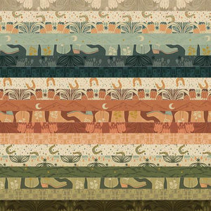 Kickin' It Peachy Unbleached Metallic AC701-PE2UM | The Badlands by Ash Cascade | Cotton + Steel | Continuous Yardage | Fat Quarter