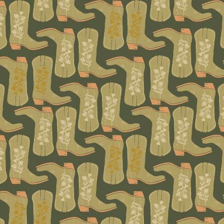 Kickin' It Bunchgrass Unbleached Metallic AC701-BU3UM | The Badlands by Ash Cascade | Cotton + Steel | Continuous Yardage | Fat Quarter