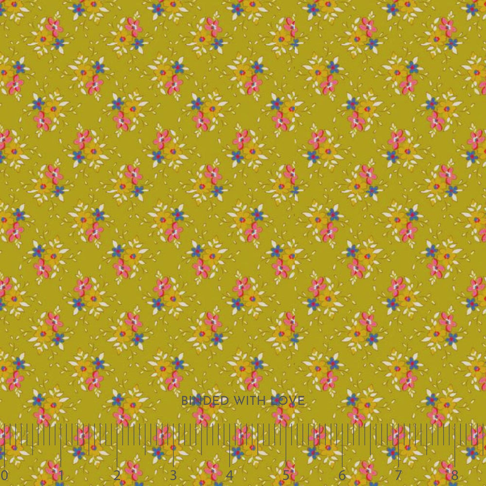 Frida Lime TIL130119 | Creating Memories Spring by Tone Finnanger | Tilda Fabrics | Continuous Yardage | Fat Quarter