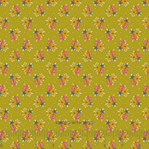 Frida Lime TIL130119 | Creating Memories Spring by Tone Finnanger | Tilda Fabrics | Continuous Yardage | Fat Quarter
