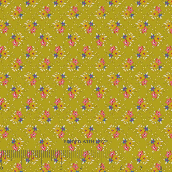 Frida Lime TIL130119 | Creating Memories Spring by Tone Finnanger | Tilda Fabrics | Continuous Yardage | Fat Quarter