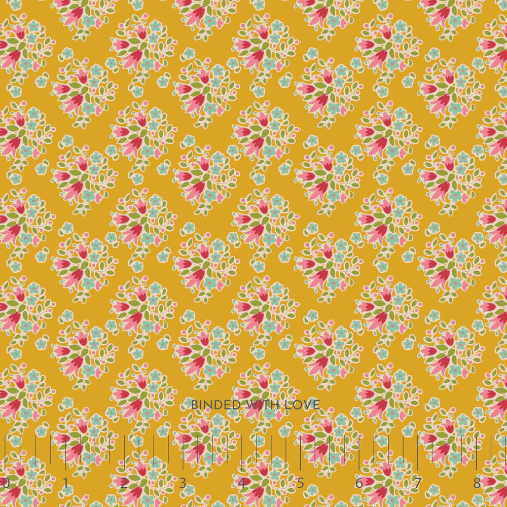 Lulu Yellow 130123 | Creating Memories Spring by Tone Finnanger | Tilda Fabrics | Continuous Yardage | Fat Quarter
