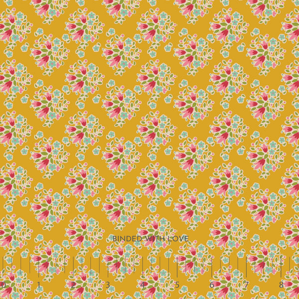Lulu Yellow 130123 | Creating Memories Spring by Tone Finnanger | Tilda Fabrics | Continuous Yardage | Fat Quarter