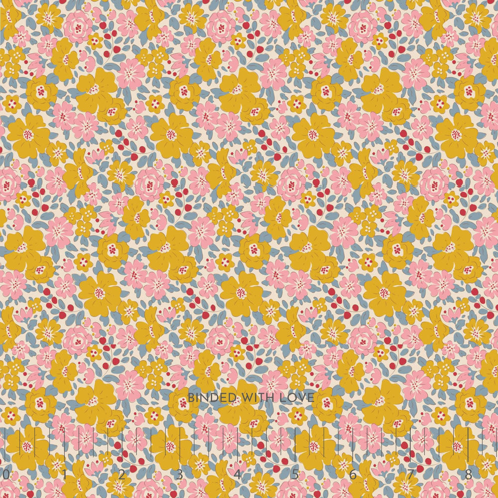 Harper Yellow 130122 | Creating Memories Spring by Tone Finnanger | Tilda Fabrics | Continuous Yardage | Fat Quarter