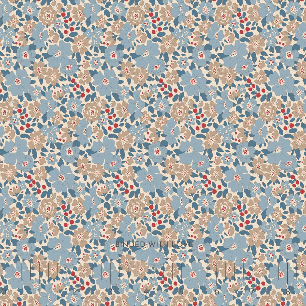 Harper Blue 130128 | Creating Memories Summer by Tone Finnanger | Tilda Fabrics | Continuous Yardage | Fat Quarter