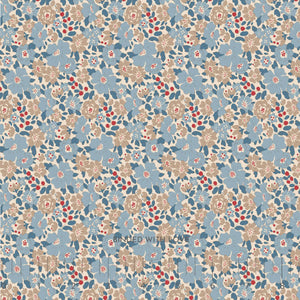Harper Blue 130128 | Creating Memories Summer by Tone Finnanger | Tilda Fabrics | Continuous Yardage | Fat Quarter