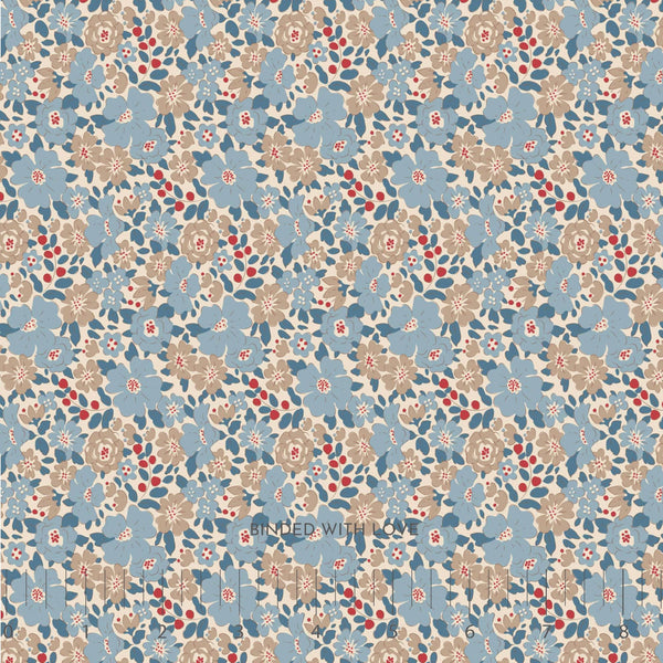 Harper Blue 130128 | Creating Memories Summer by Tone Finnanger | Tilda Fabrics | Continuous Yardage | Fat Quarter
