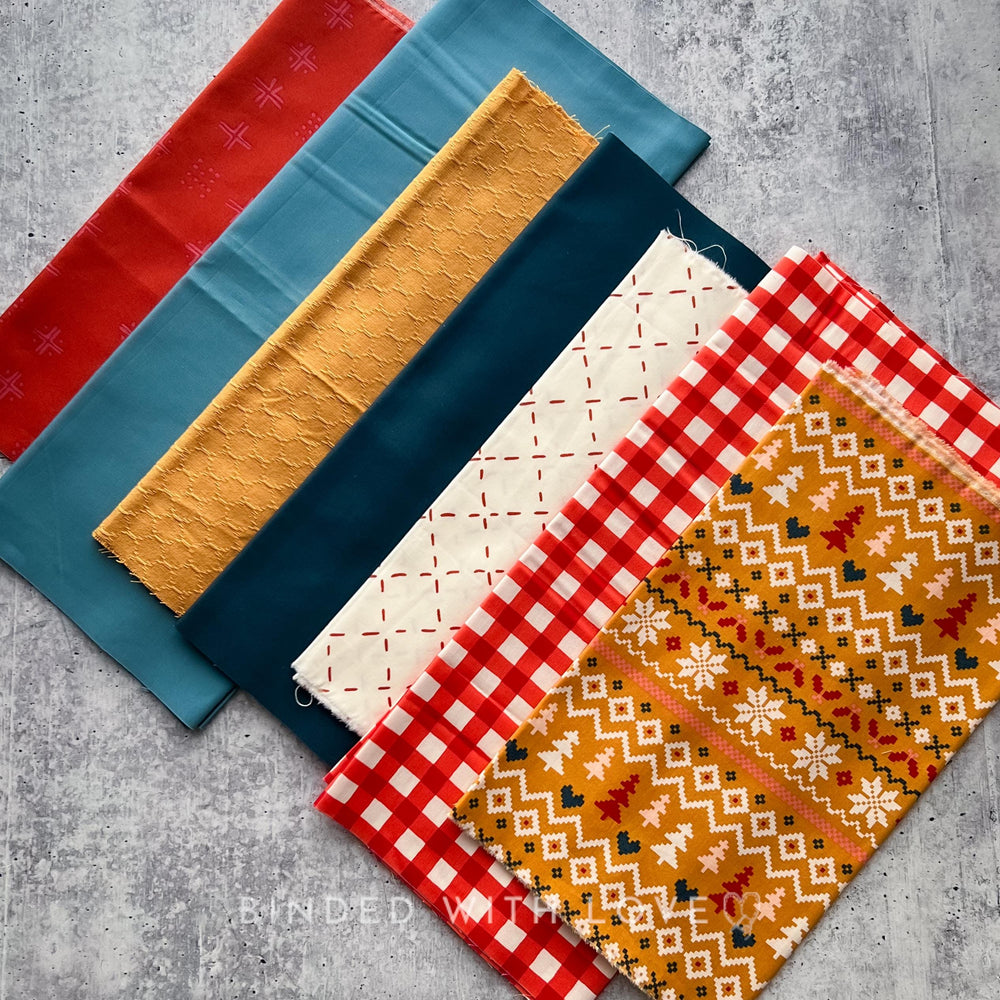 Curated Remnant Bundle | 7 Fabric End of Bolt Quilting Bundle | One of a Kind | REMNANT BUNDLE-81