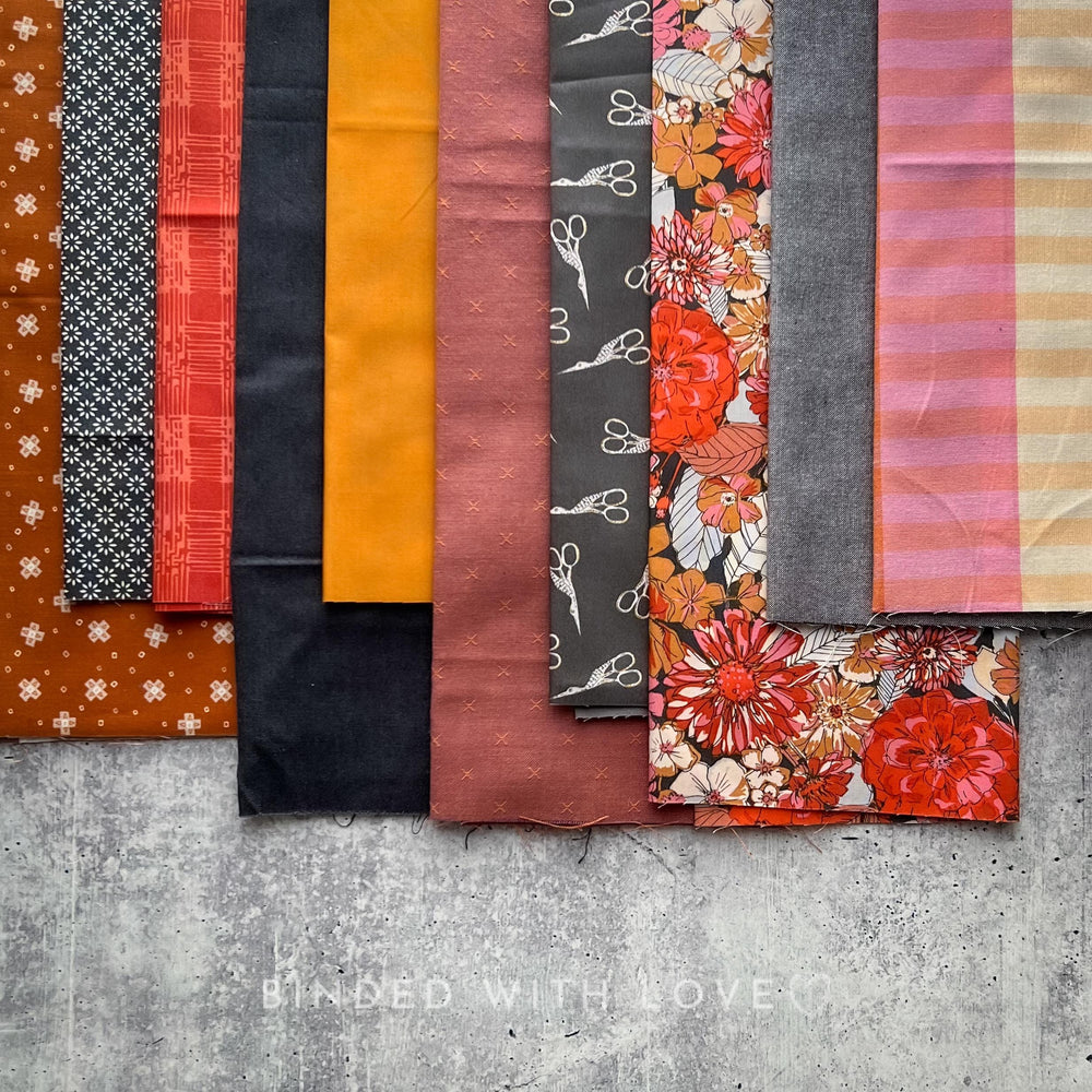 Curated Remnant Bundle | 10 Fabric End of Bolt Quilting Bundle | One of a Kind | REMNANT BUNDLE-79