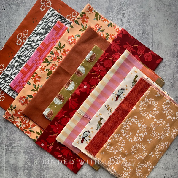 Curated Remnant Bundle | 11 Fabric End of Bolt Quilting Bundle | One of a Kind | REMNANT BUNDLE-71