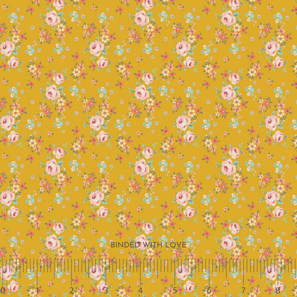 Gracie Yellow TIL130117 | Creating Memories Spring by Tone Finnanger | Tilda Fabrics | Continuous Yardage | Fat Quarter