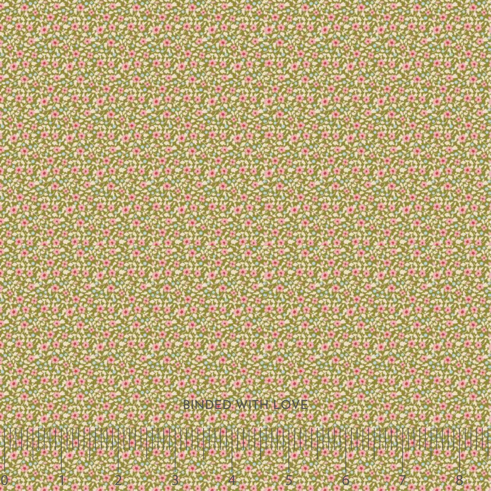 Brie Green TIL130121 | Creating Memories Spring by Tone Finnanger | Tilda Fabrics | Continuous Yardage | Fat Quarter