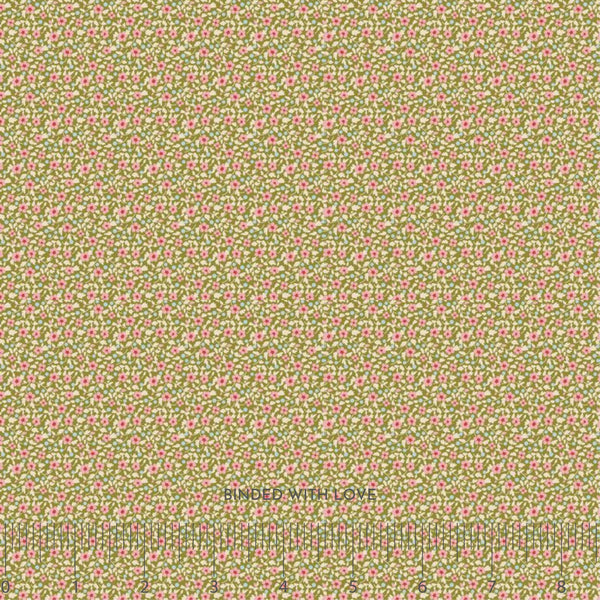 Brie Green TIL130121 | Creating Memories Spring by Tone Finnanger | Tilda Fabrics | Continuous Yardage | Fat Quarter