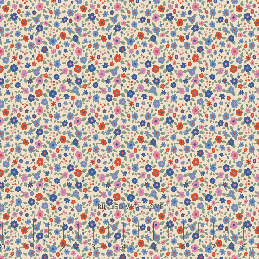 Evie Blue 130133 | Creating Memories Summer by Tone Finnanger | Tilda Fabrics | Continuous Yardage | Fat Quarter