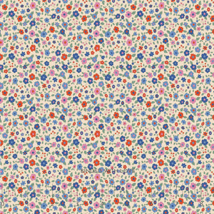 Evie Blue 130133 | Creating Memories Summer by Tone Finnanger | Tilda Fabrics | Continuous Yardage | Fat Quarter