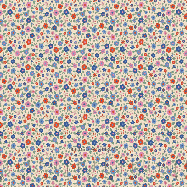 Evie Blue 130133 | Creating Memories Summer by Tone Finnanger | Tilda Fabrics | Continuous Yardage | Fat Quarter
