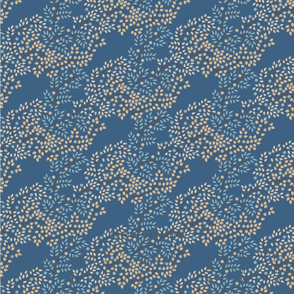 Berrytangle Prussian 130127 | Creating Memories Summer by Tone Finnanger | Tilda Fabrics | Continuous Yardage | Fat Quarter
