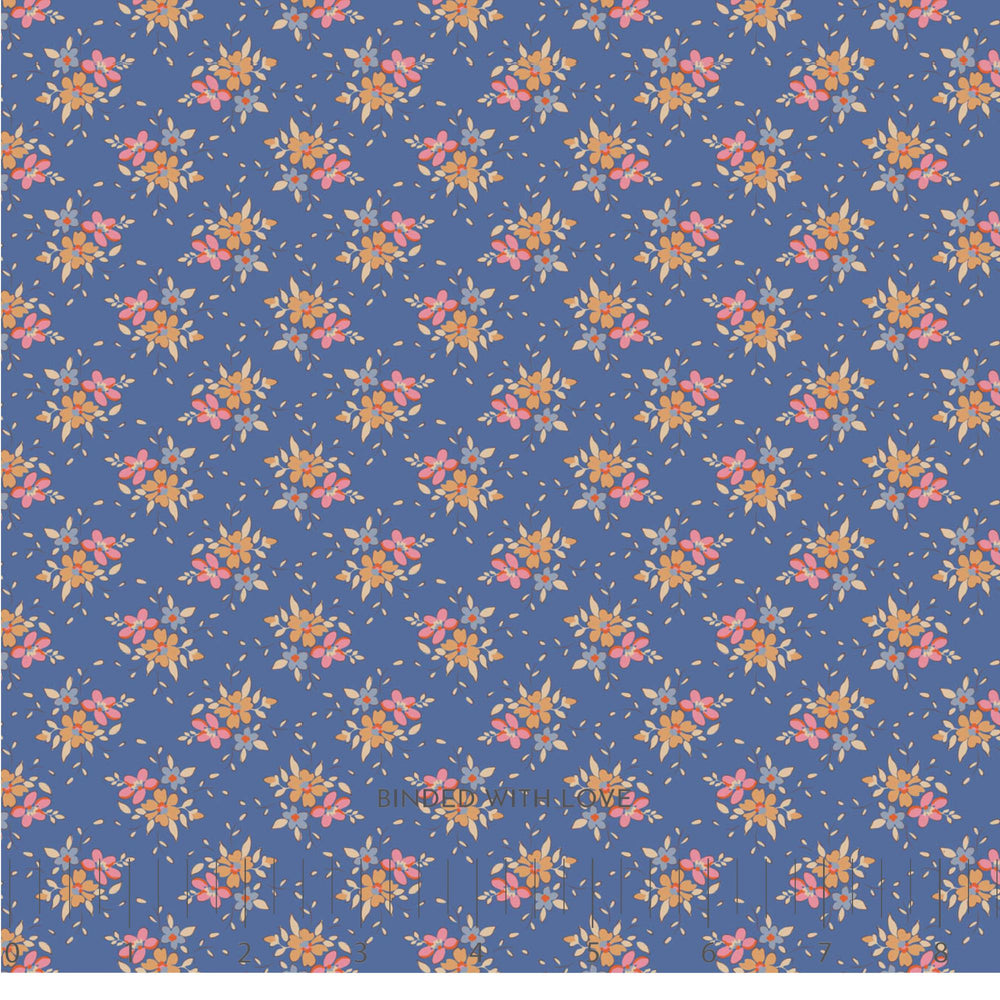 Frida Blue 130132 | Creating Memories Summer by Tone Finnanger | Tilda Fabrics | Continuous Yardage | Fat Quarter