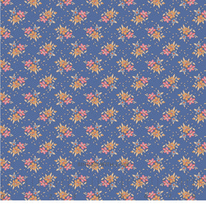 Frida Blue 130132 | Creating Memories Summer by Tone Finnanger | Tilda Fabrics | Continuous Yardage | Fat Quarter