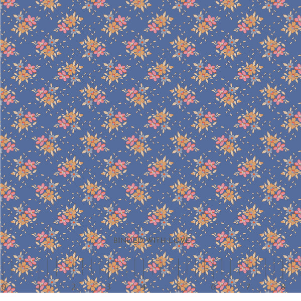 Frida Blue 130132 | Creating Memories Summer by Tone Finnanger | Tilda Fabrics | Continuous Yardage | Fat Quarter