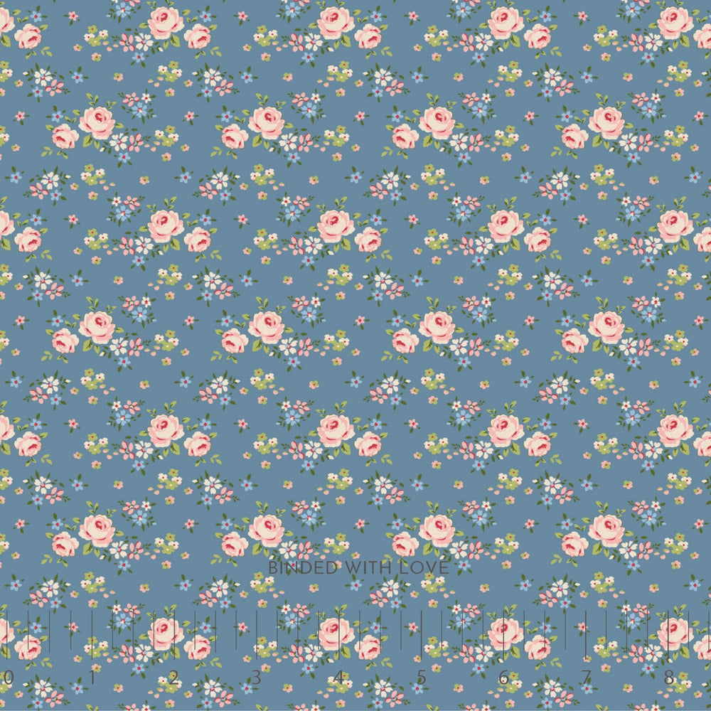 Gracie Blue 130129 | Creating Memories Summer by Tone Finnanger | Tilda Fabrics | Continuous Yardage | Fat Quarter