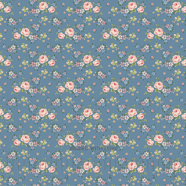 Gracie Blue 130129 | Creating Memories Summer by Tone Finnanger | Tilda Fabrics | Continuous Yardage | Fat Quarter