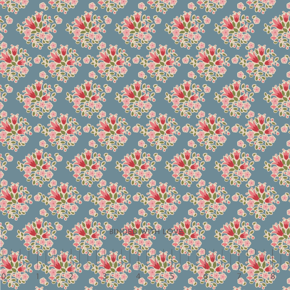 Lulu Blue 130130| Creating Memories Summer by Tone Finnanger | Tilda Fabrics | Continuous Yardage | Fat Quarter