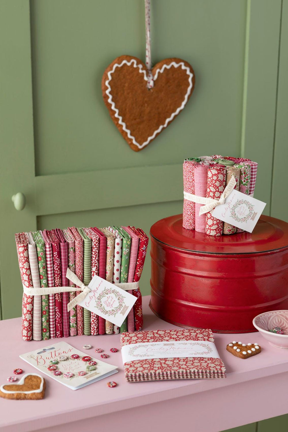 Avery Red 130144 | Creating Memories Winter by Tone Finnanger | Tilda Fabrics | Continuous Yardage | Fat Quarter