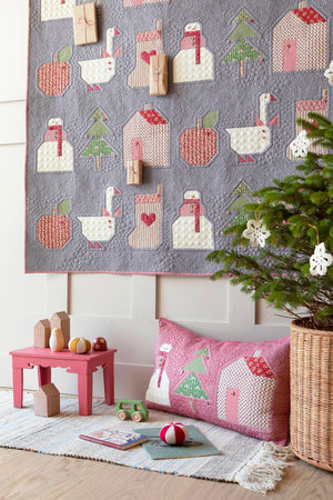 Carla Red 130152 | Creating Memories Winter by Tone Finnanger | Tilda Fabrics | Continuous Yardage | Fat Quarter