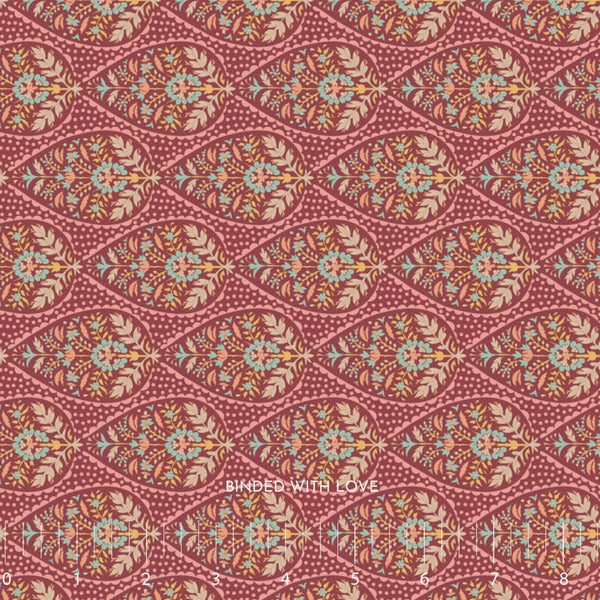 Adina Maroon 100561 | Sanctuary by Tone Finnanger | Tilda Fabrics | Continuous Yardage | Fat Quarter