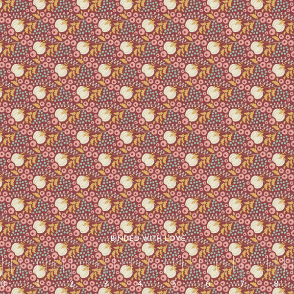 Cottonfield Maroon 100564 | Sanctuary by Tone Finnanger | Tilda Fabrics | Continuous Yardage | Fat Quarter