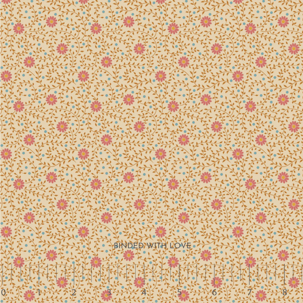 Daisydream Tan 100568 | Sanctuary by Tone Finnanger | Tilda Fabrics | Continuous Yardage | Fat Quarter