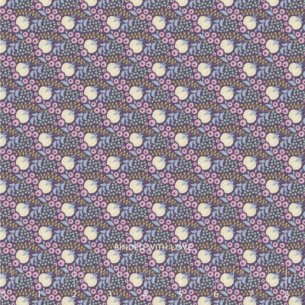 Cottonfield Eggplant 100574 | Sanctuary by Tone Finnanger | Tilda Fabrics | Continuous Yardage | Fat Quarter