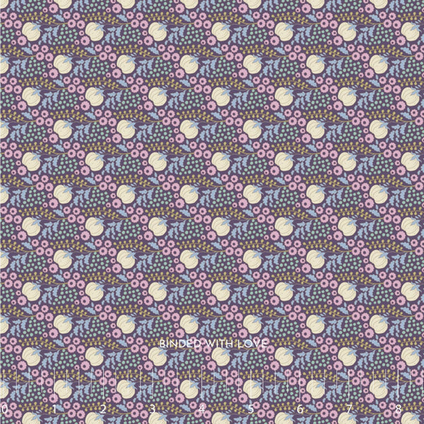 Cottonfield Eggplant 100574 | Sanctuary by Tone Finnanger | Tilda Fabrics | Continuous Yardage | Fat Quarter