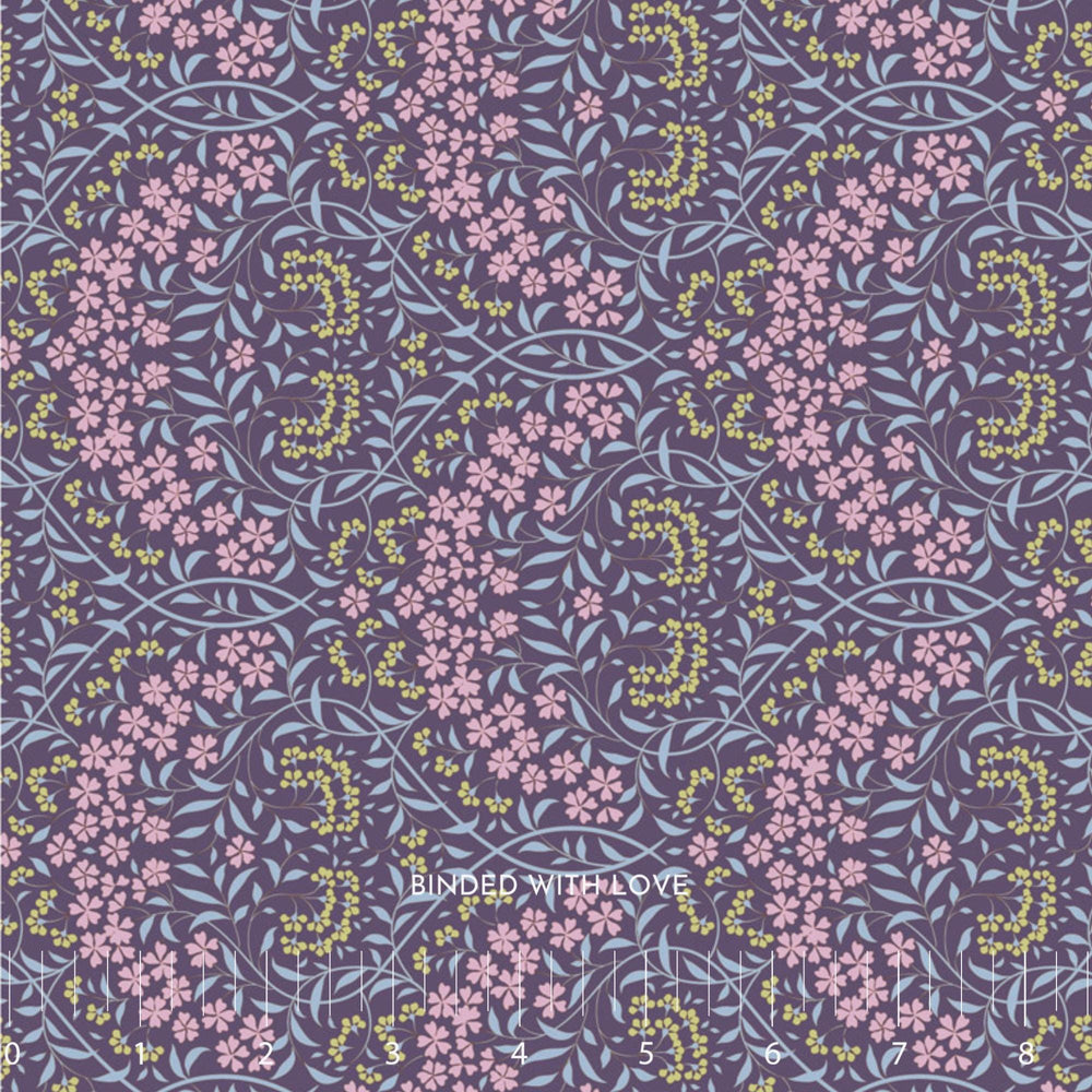 Larissa Eggplant 100575 | Sanctuary by Tone Finnanger | Tilda Fabrics | Continuous Yardage | Fat Quarter