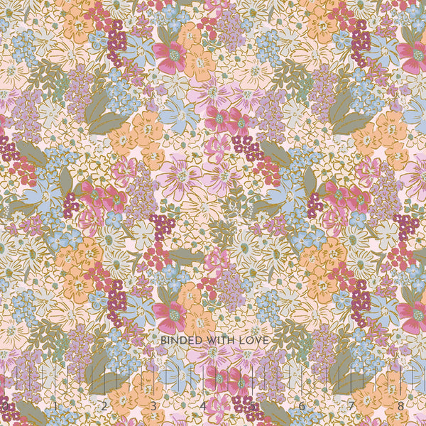 Mimi Plum Metallic RP1403-PL2M | English by Rifle Paper Co | Cotton + Steel | Continuous Yardage | Fat Quarter