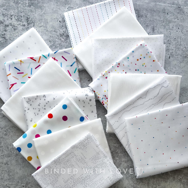 Dovetail by Ghazal Razavi for Figo Fabrics | 14 Print Low Volume Fat Quarter Bundle | Half Yard Bundle | Quilting Fabric | BUNDLE-247