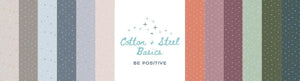 Be Positive Neutrals Fat Quarter Bundle CS108P-FQB-N | 12 Print Precut Bundle | Cotton + Steel | Manufacture Fat Quarter Bundle