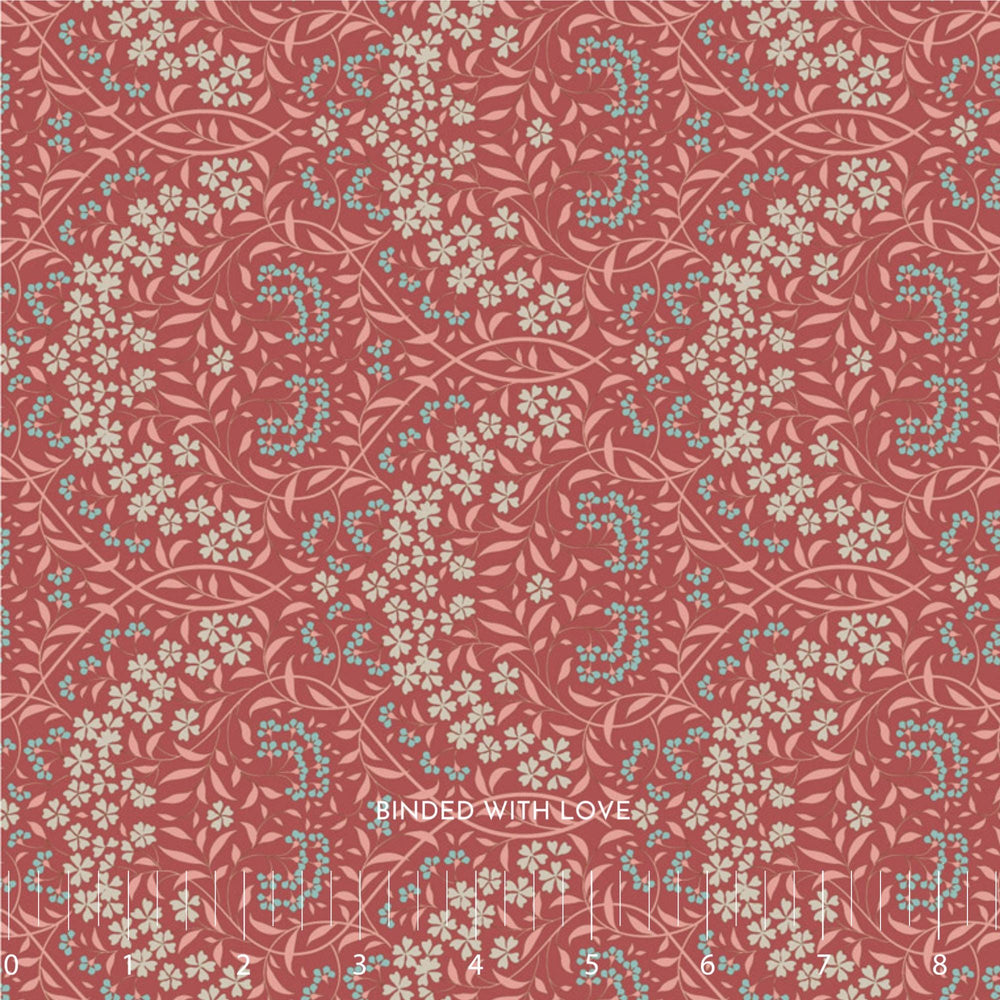 Larissa Rhubarb 100565 | Sanctuary by Tone Finnanger | Tilda Fabrics | Continuous Yardage | Fat Quarter