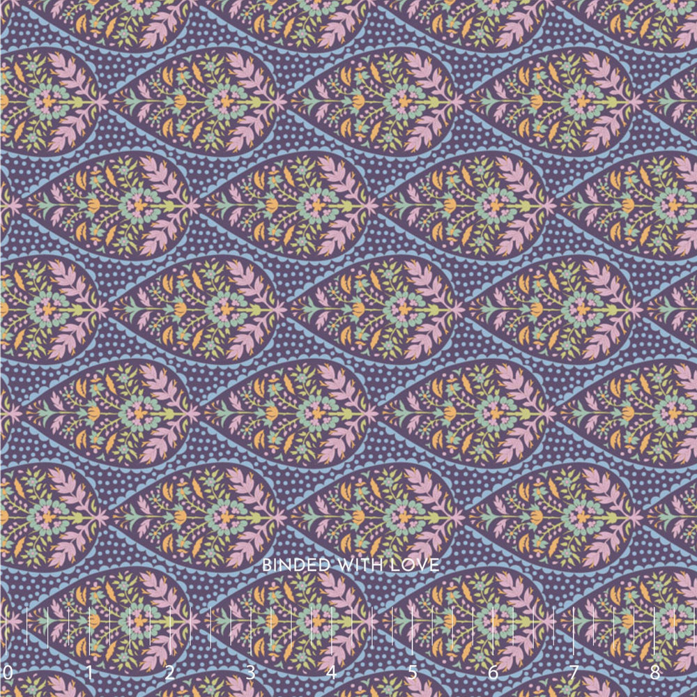 Adina Eggplant 100571 | Sanctuary by Tone Finnanger | Tilda Fabrics | Continuous Yardage | Fat Quarter