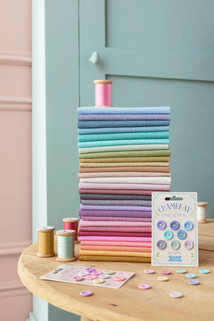 Moss 160034 | Chambray Basics Tilda Fabrics | Yarn Dyed Woven Quilting Fabric | Continuous Yardage | Fat Quarter