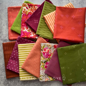 Curated Fat Quarter Bundle | 14 Fat Quarters | Hand Selected Quilting Bundle | Quilting Fabric | BUNDLE-257