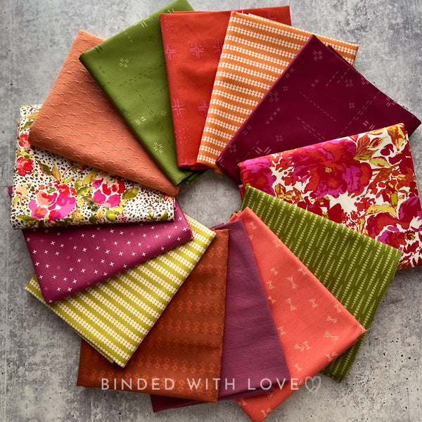 Curated Fat Quarter Bundle | 14 Fat Quarters | Hand Selected Quilting Bundle | Quilting Fabric | BUNDLE-257