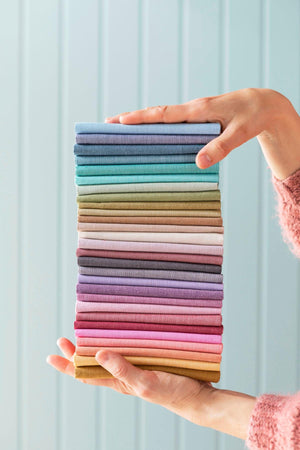 Putty 160043 | Chambray Basics Tilda Fabrics | Yarn Dyed Woven Quilting Fabric | Continuous Yardage | Fat Quarter
