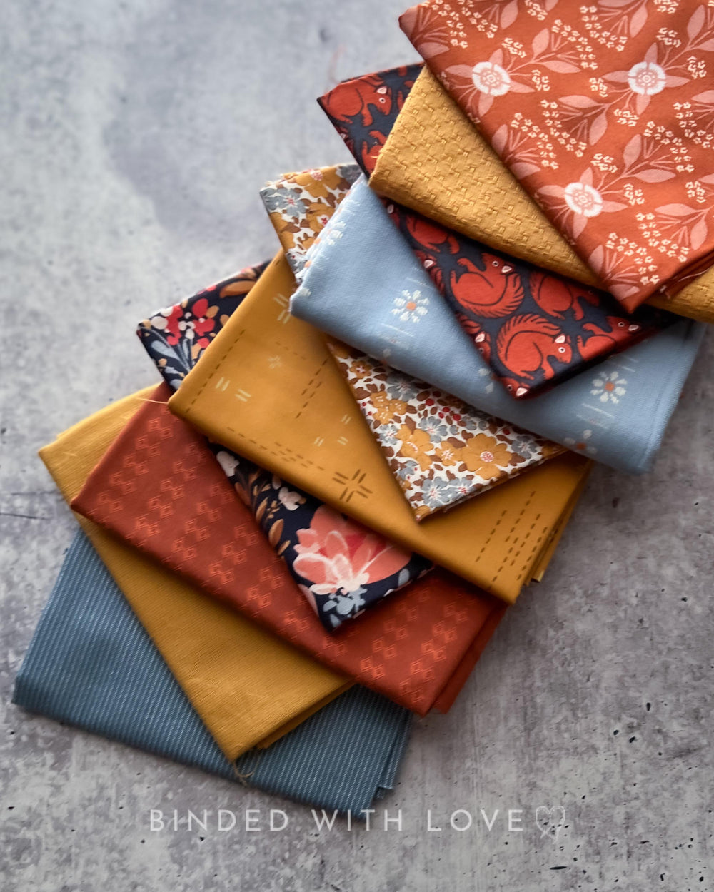 Curated Fat Quarter Bundle | 10 Fat Quarters | Hand Selected Quilting Bundle | Quilting Fabric | BUNDLE-260