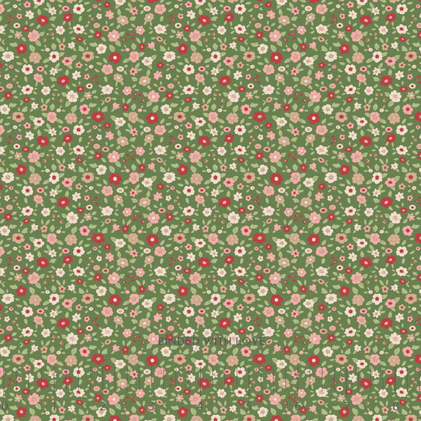 Evie Green 130145 | Creating Memories Winter by Tone Finnanger | Tilda Fabrics | Continuous Yardage | Fat Quarter