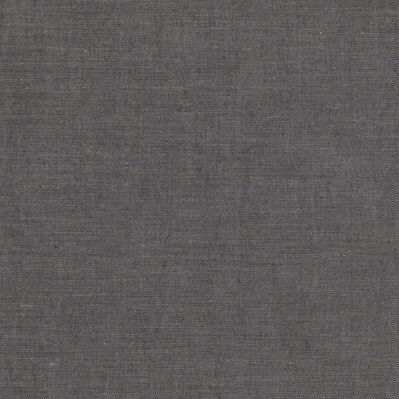 Dark Gray 160038 | Chambray Basics Tilda Fabrics | Yarn Dyed Woven Quilting Fabric | Continuous Yardage | Fat Quarter