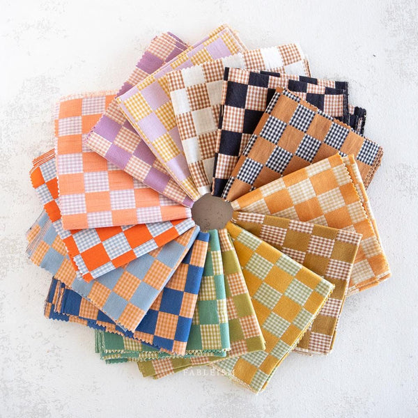 Checkmate Checkers Full Collection by Fableism Supply Co. | 14 Yarn Dyed Wovens | BUNDLE-264